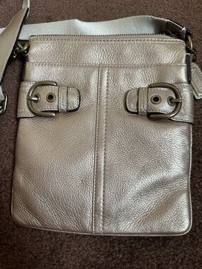 Coach Metallic gold Leather Crossbody Bag